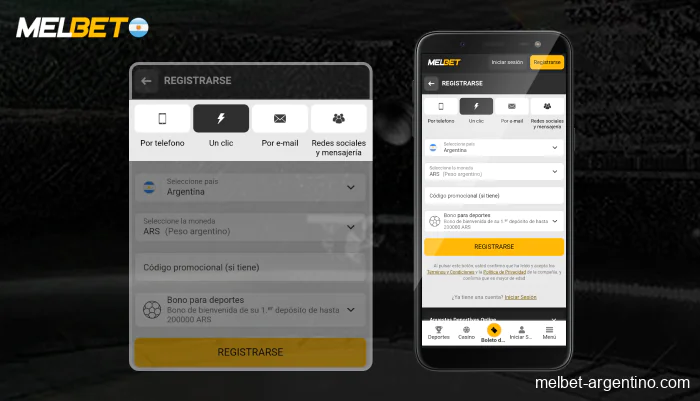 Elija el método de registro que más le convenga, paso 3