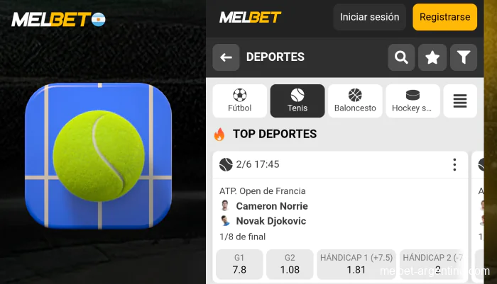 Mercados de apuestas de tenis disponibles en Melbet