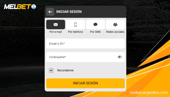 Cómo iniciar sesión en la app móvil de Melbet