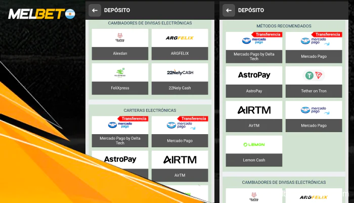 Opciones completas para depósitos y retiros en Melbet