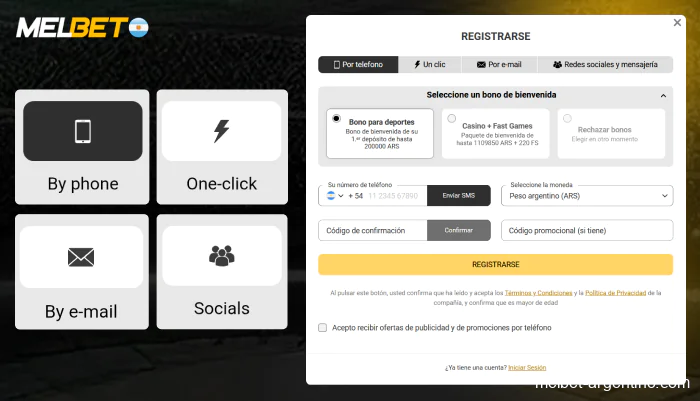 Cómo registrarse y crear una cuenta en Melbet Argentina